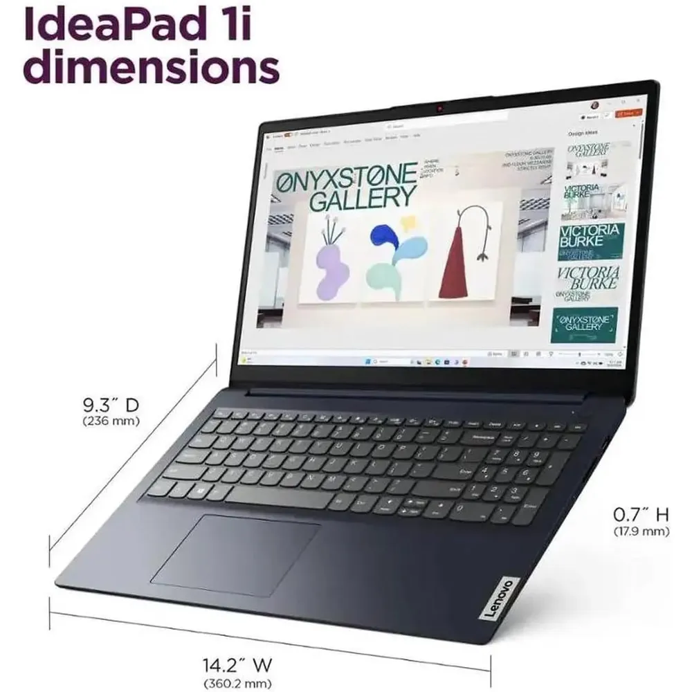 LAPTOP IDEAPAD 1I I5-1334U LENOVO 15.6" 1TB SSD 24GB RAM W11 PRO - TECLADO INGLÉS | ABYSS BLUE