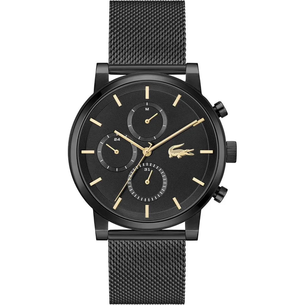 RELOJ LACOSTE REPLAY BRAZALETE DE MALLA 43 MM HOMBRE - Negro Brillante
