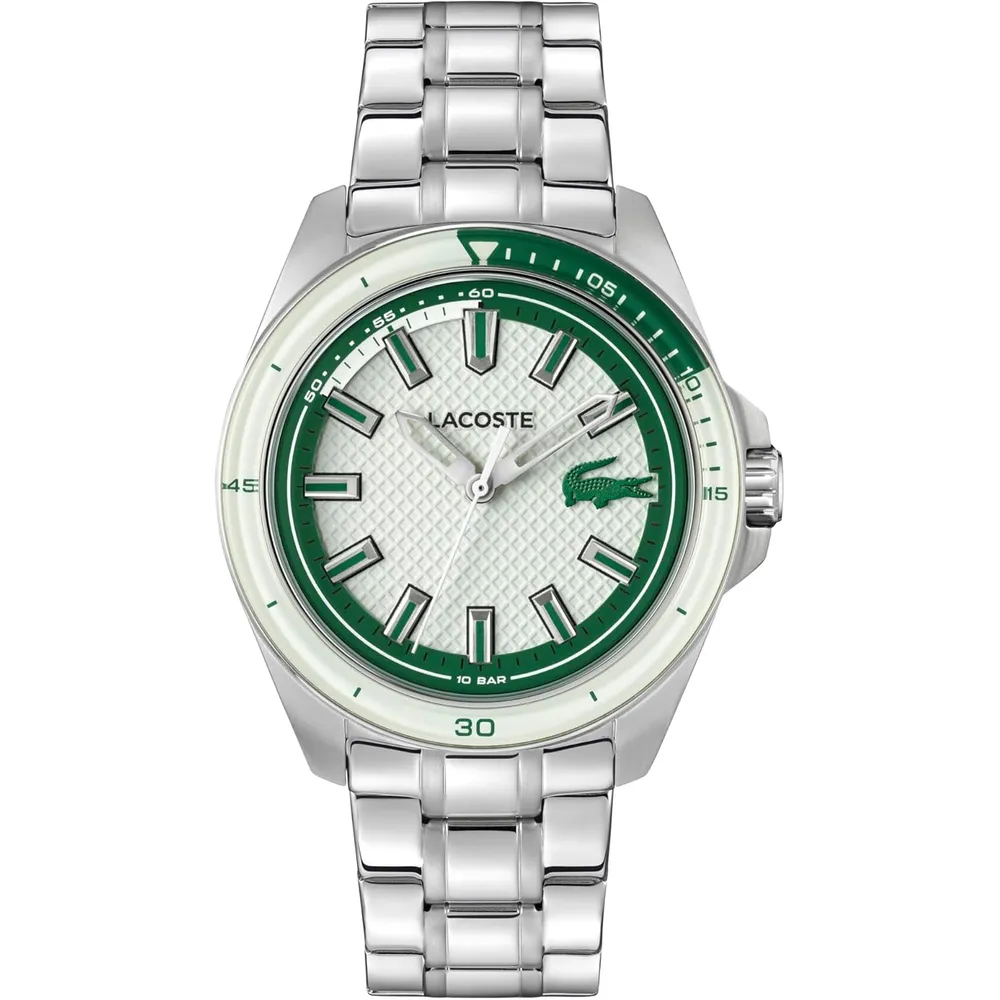 RELOJ LACOSTE CAPBRETON CUARZO 43 MM HOMBRE - SILVER/GREEN
