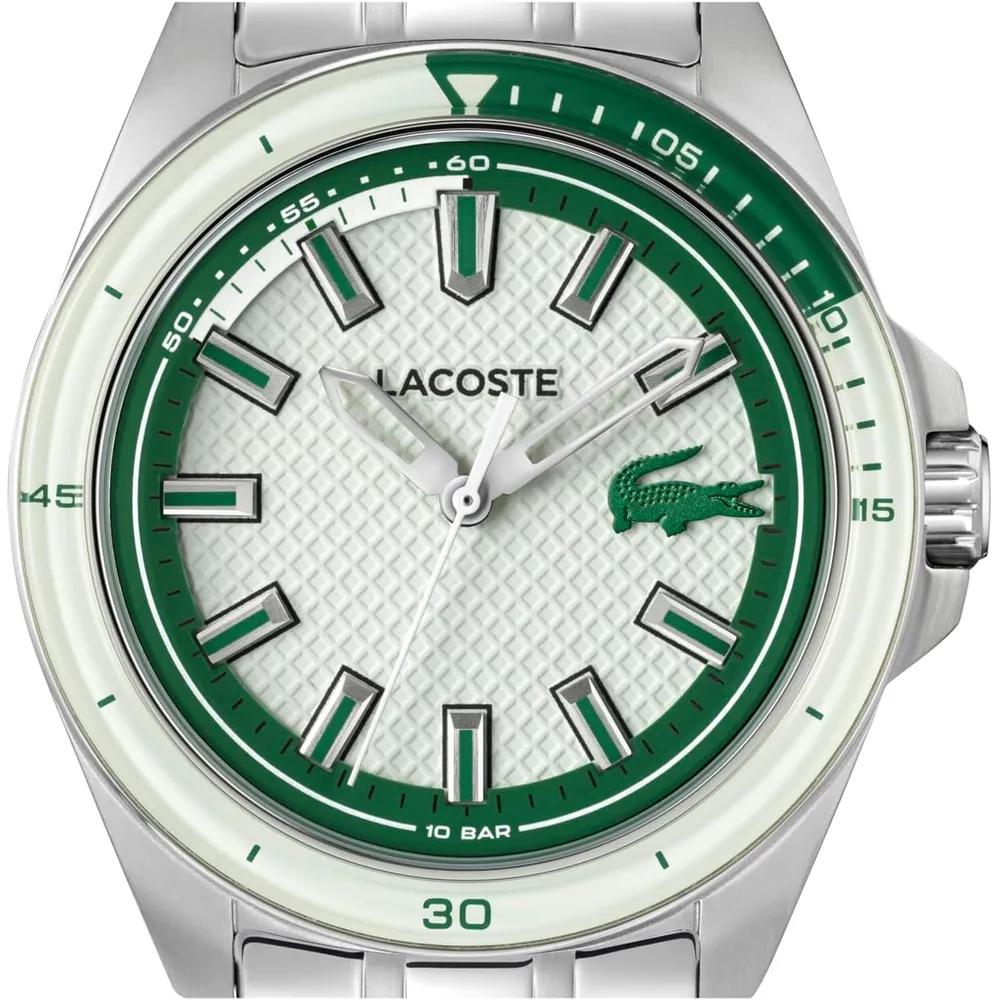 RELOJ LACOSTE CAPBRETON CUARZO 43 MM HOMBRE - SILVER/GREEN