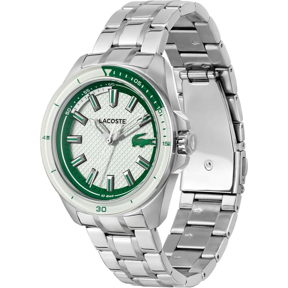 RELOJ LACOSTE CAPBRETON CUARZO 43 MM HOMBRE - SILVER/GREEN