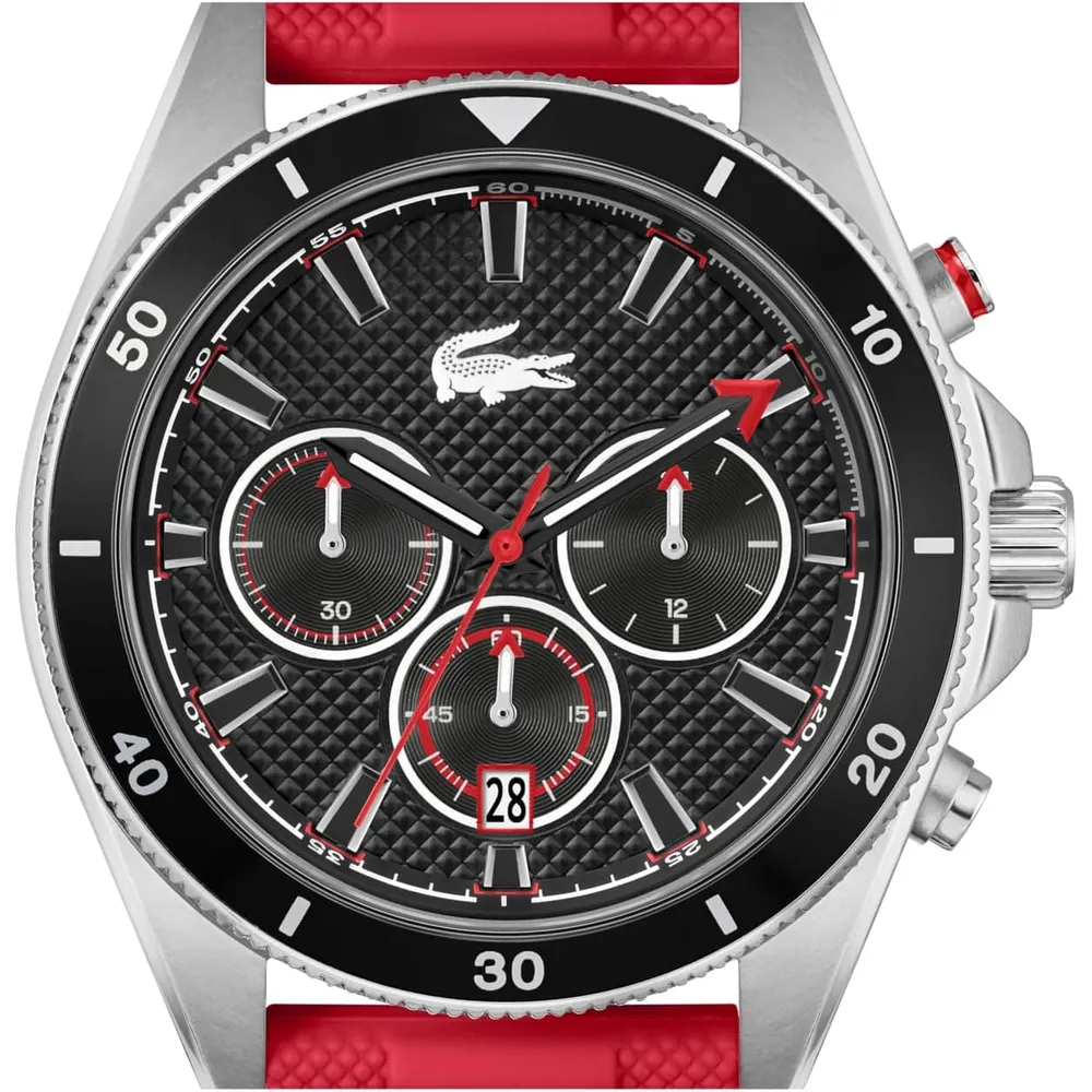 RELOJ LACOSTE MAINSAIL CRONÓGRAFO CLÁSICO 43 MM HOMBRE - Rojo