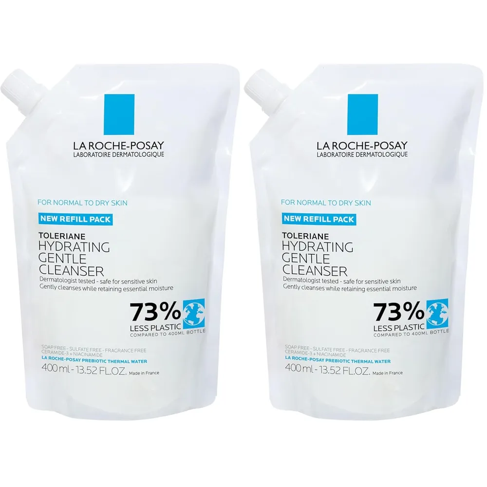 PACK 2 LA ROCHE-POSAY TOLERIANE LIMPIADOR FACIAL HIDRATANTE SUAVE 13.5 OZ / 400 ML