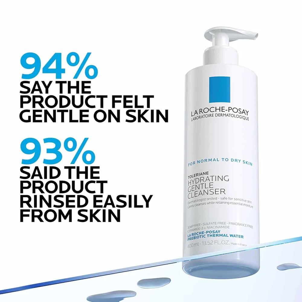 PACK 2 LA ROCHE-POSAY TOLERIANE LIMPIADOR FACIAL HIDRATANTE SUAVE 13.5 OZ / 400 ML
