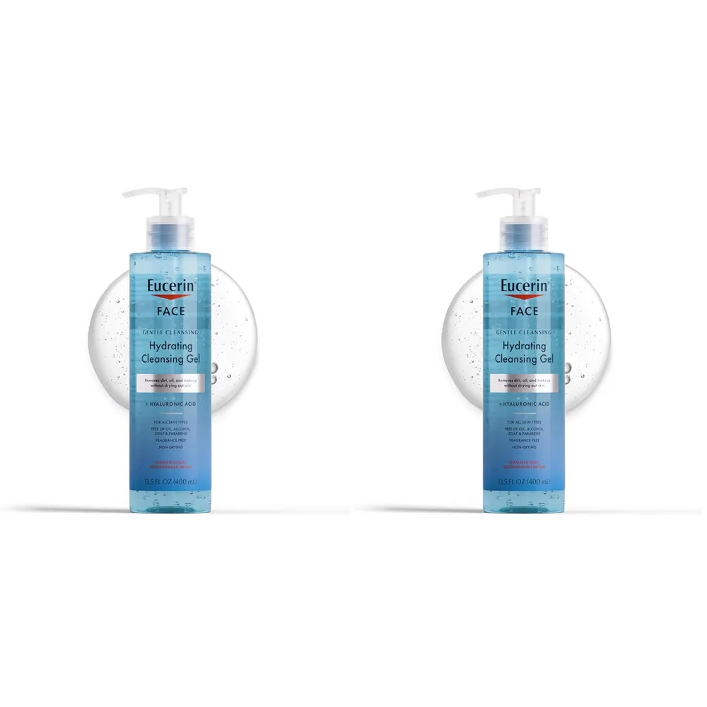 PACK 2 EUCERIN GEL LIMPIADOR FACIAL HIDRATANTE 13.5 FL OZ / 400 ML