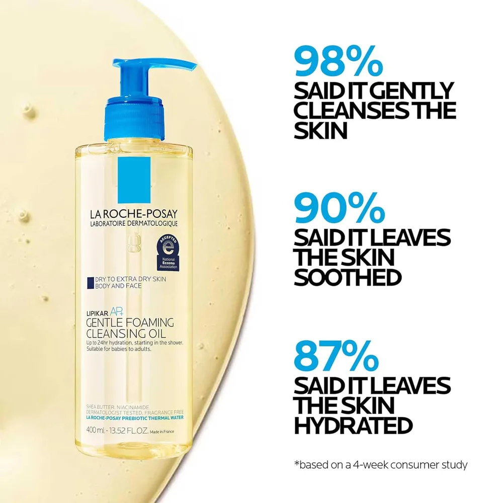 PACK 2 LA ROCHE-POSAY LIPIKAR AP+ ACEITE LIMPIADOR ESPUMOSO 13.5 OZ / 400 ML