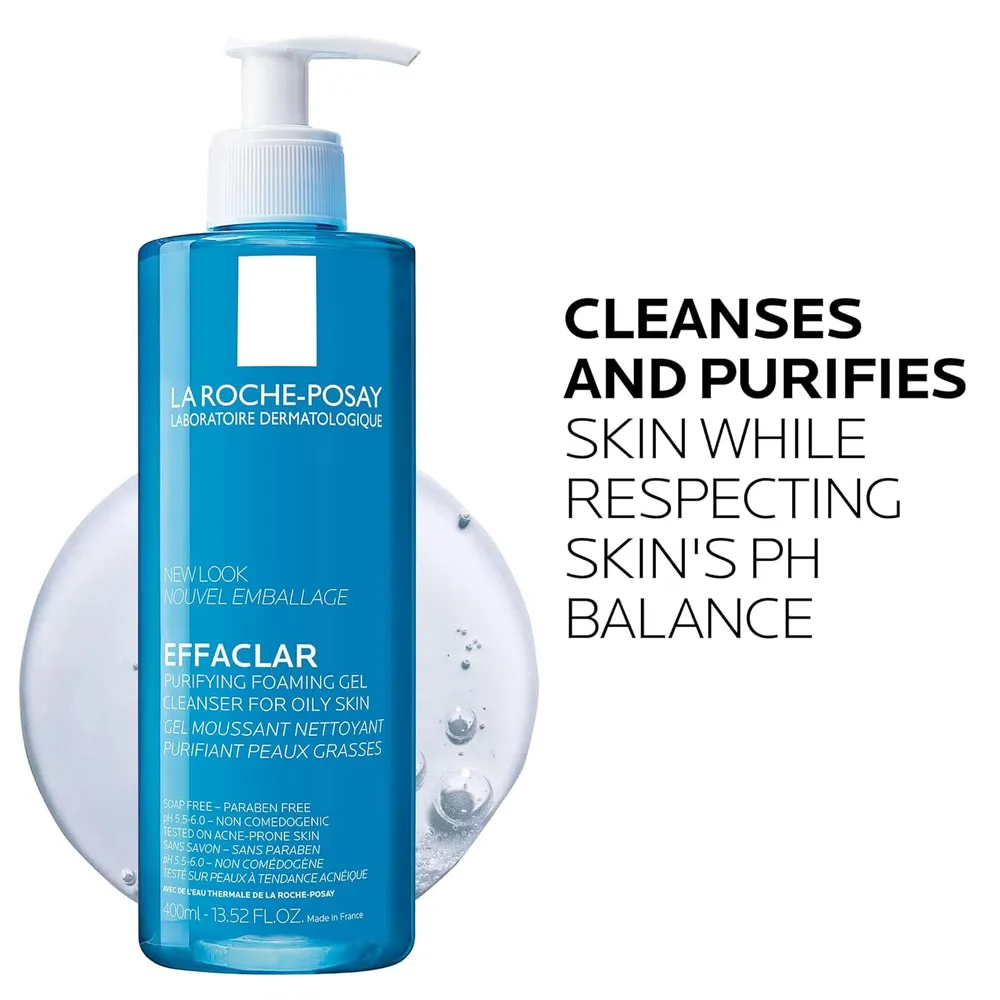 PACK 2 LA ROCHE-POSAY EFFACLAR GEL LIMPIADOR PURIFICANTE 13.5 OZ / 400 ML