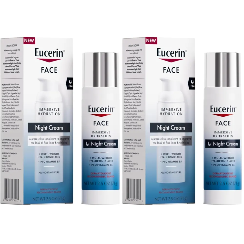 PACK 2 EUCERIN CREMA FACIAL DE NOCHE HIDRATANTE INTENSIVA 2.5 OZ / 71 GR