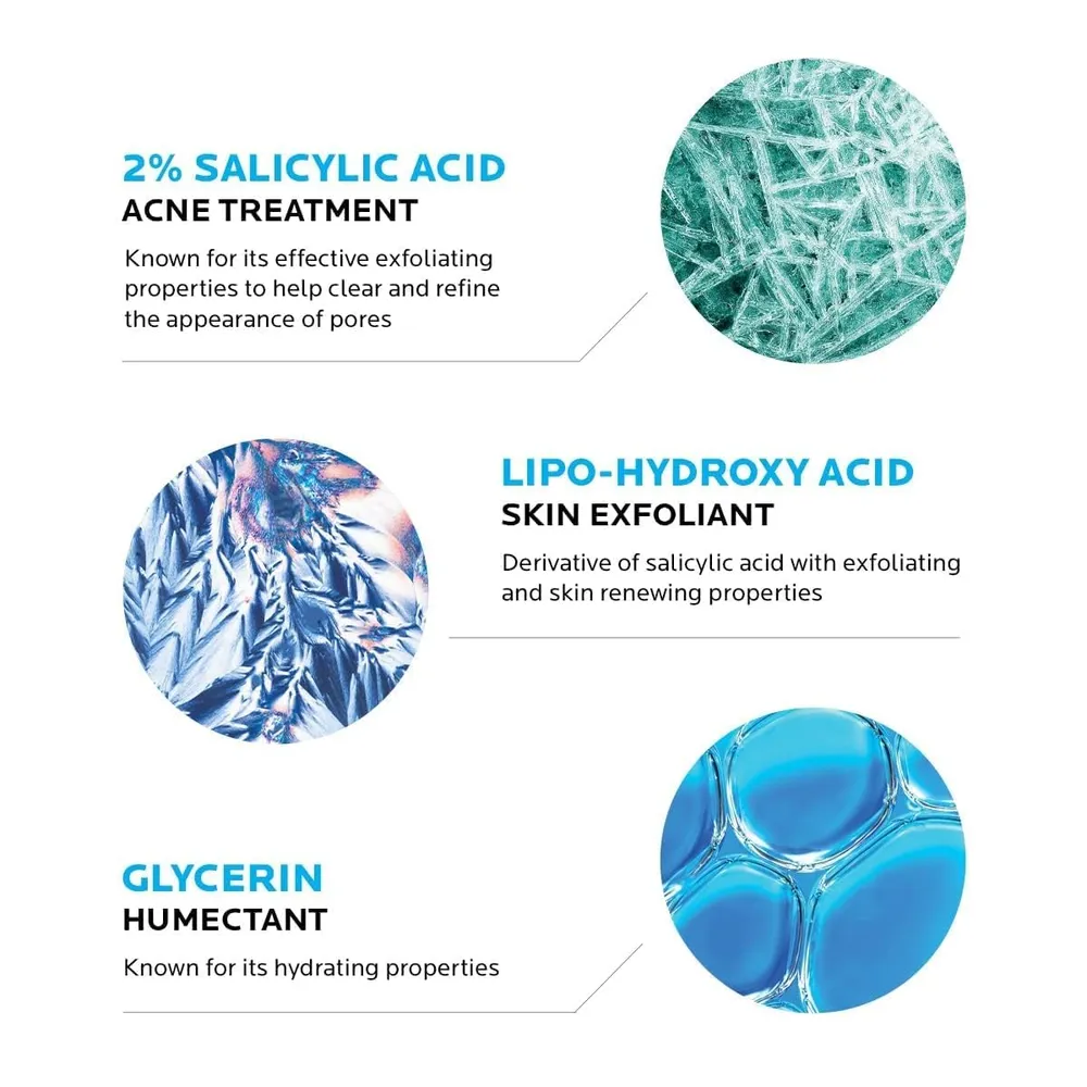 PACK 2 LA ROCHE-POSAY EFFACLAR GEL LIMPIADOR MEDICADO ÁCIDO SALICÍLICO 2% 6.7 OZ / 200 ML