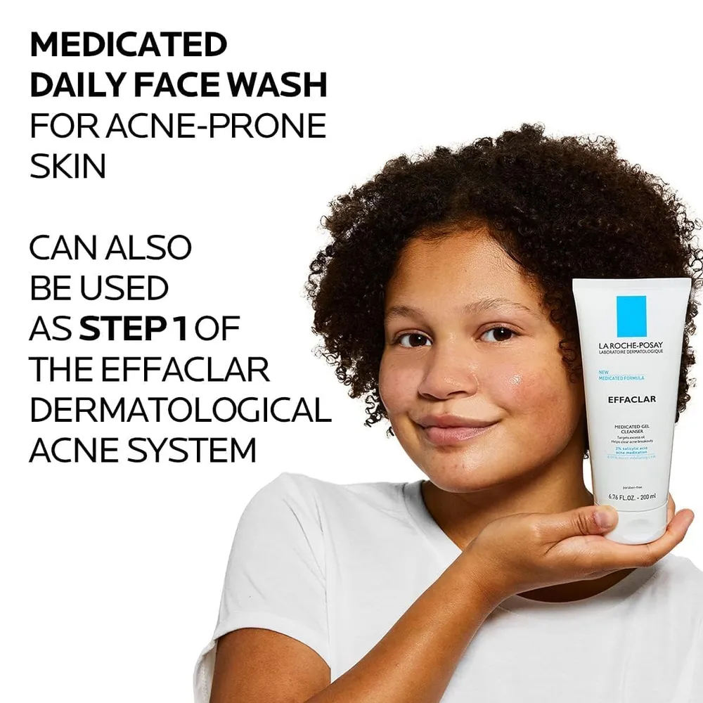 PACK 2 LA ROCHE-POSAY EFFACLAR GEL LIMPIADOR MEDICADO ÁCIDO SALICÍLICO 2% 6.7 OZ / 200 ML