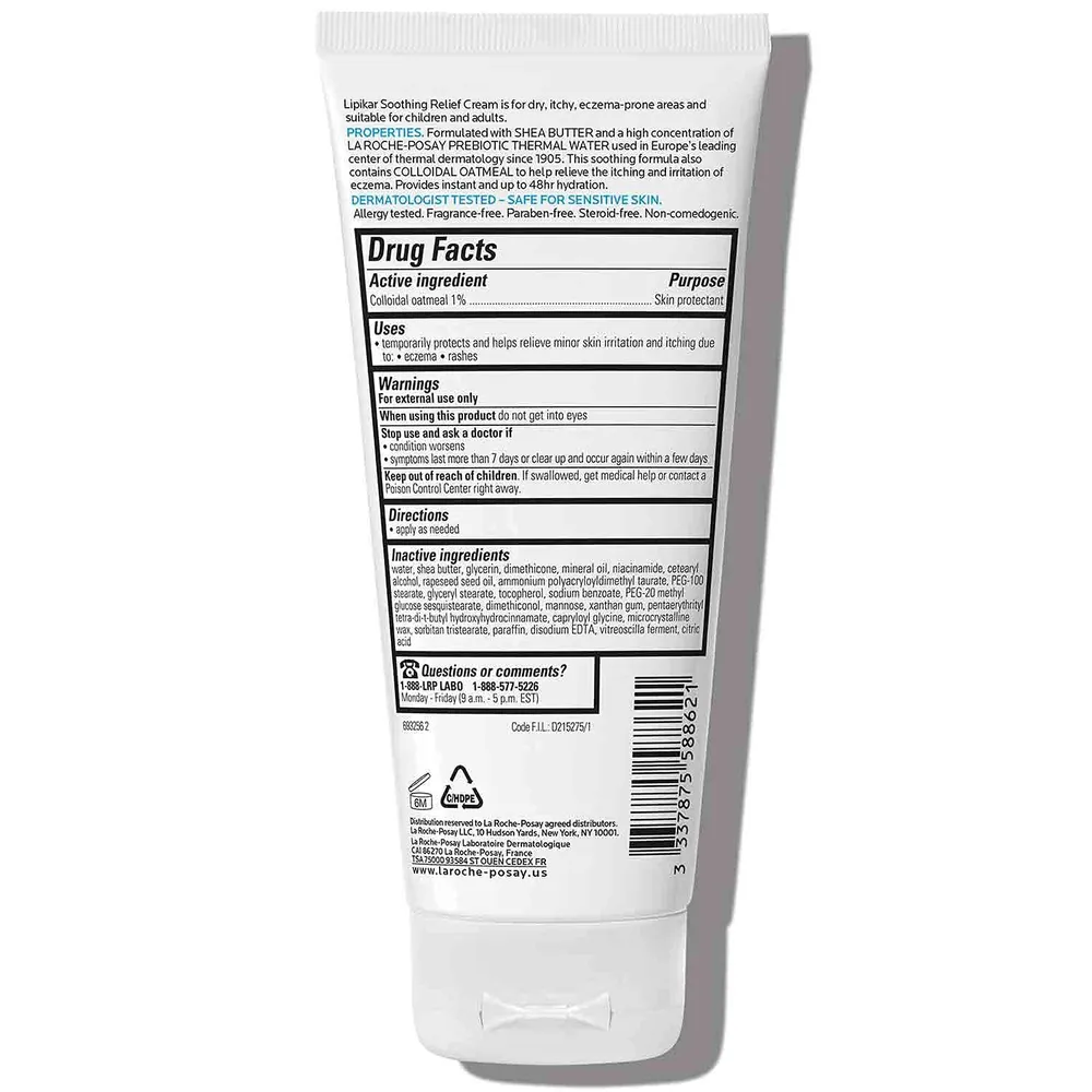 PACK 2 LA ROCHE-POSAY LIPIKAR CREMA CALMANTE PARA ECCEMA 6.7 OZ / 200 ML