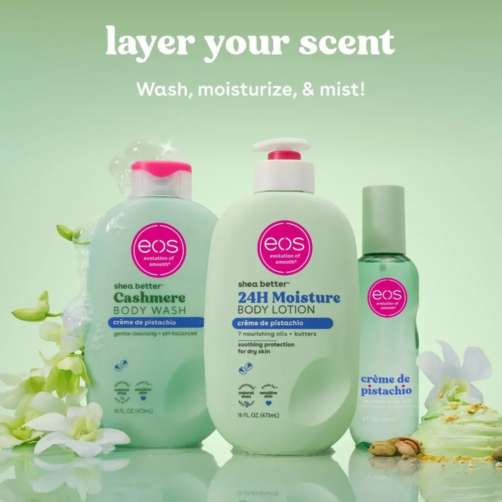 SET CUIDADO CORPORAL EOS 3 PZS  | CREMA DE PISTACHO