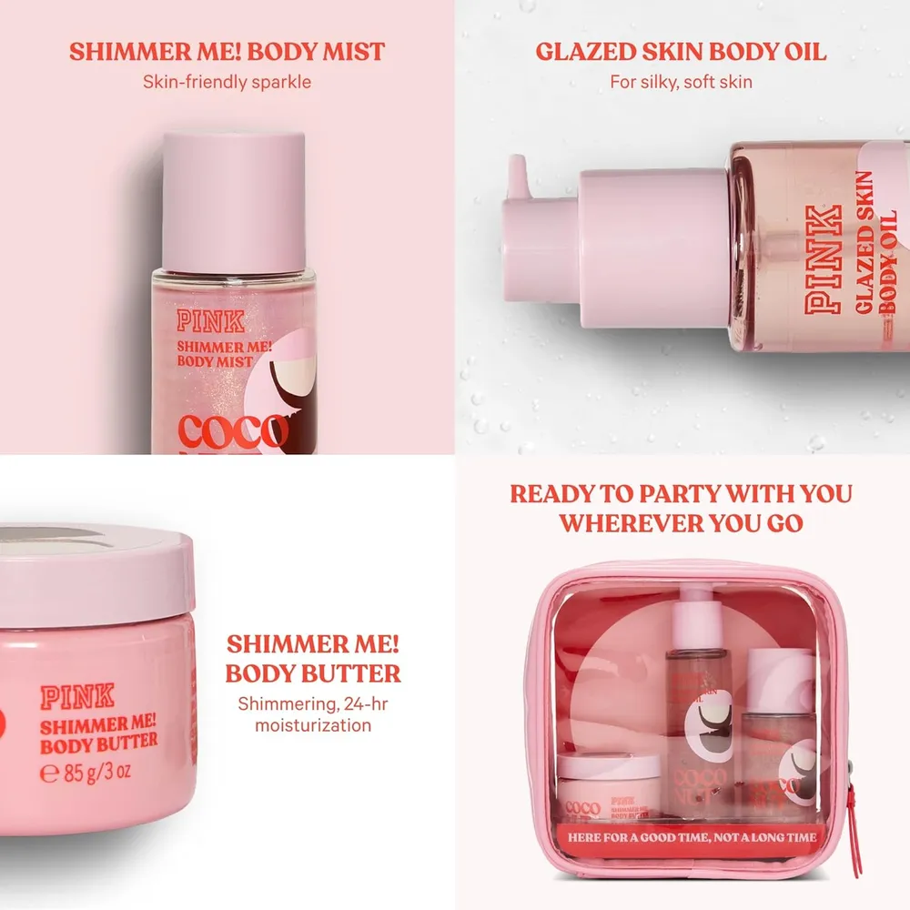 SET PINK COCONUT VICTORIA SECRET MUJER
