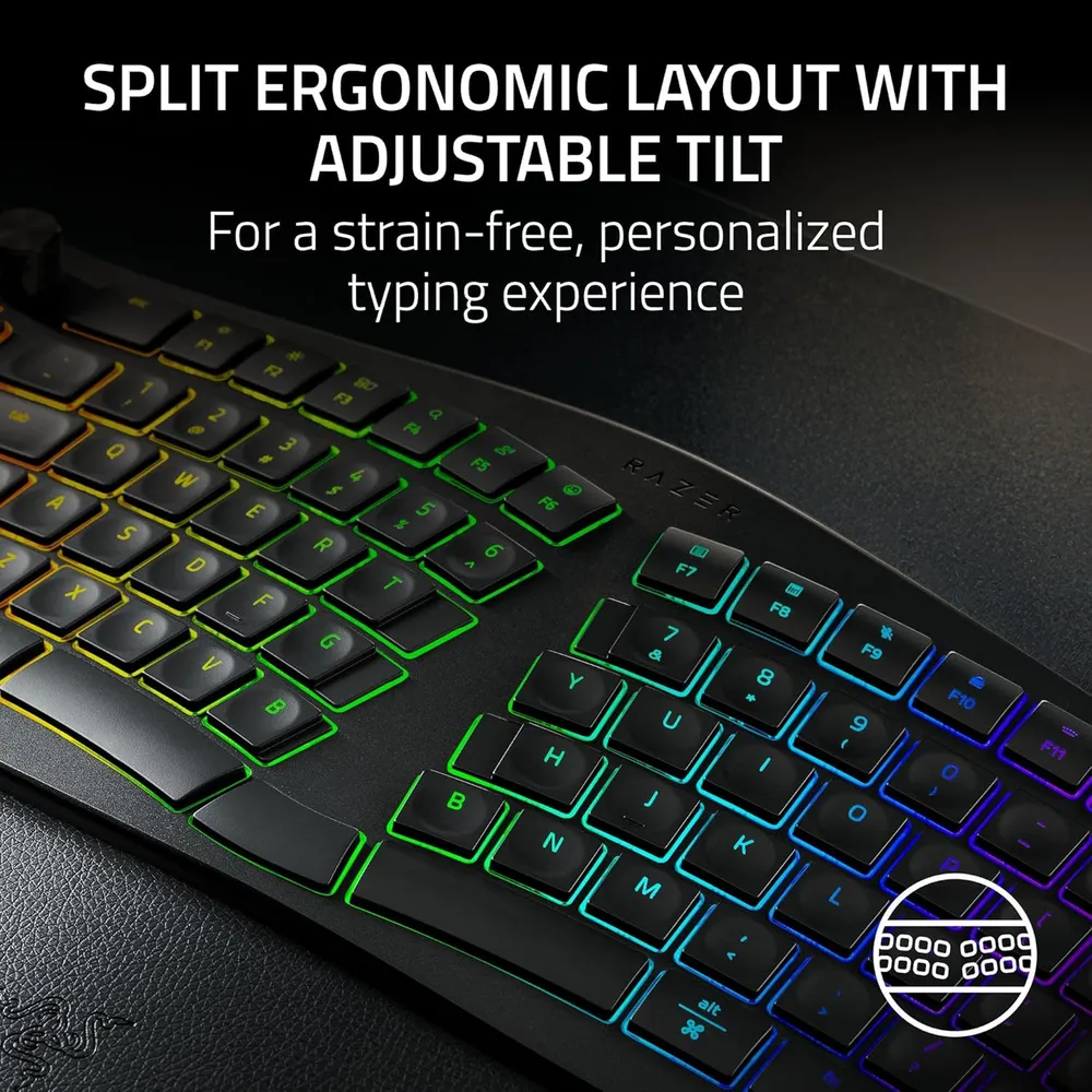 TECLADO INALÁMBRICO PRO TYPE ERGO RAZER | RGB
