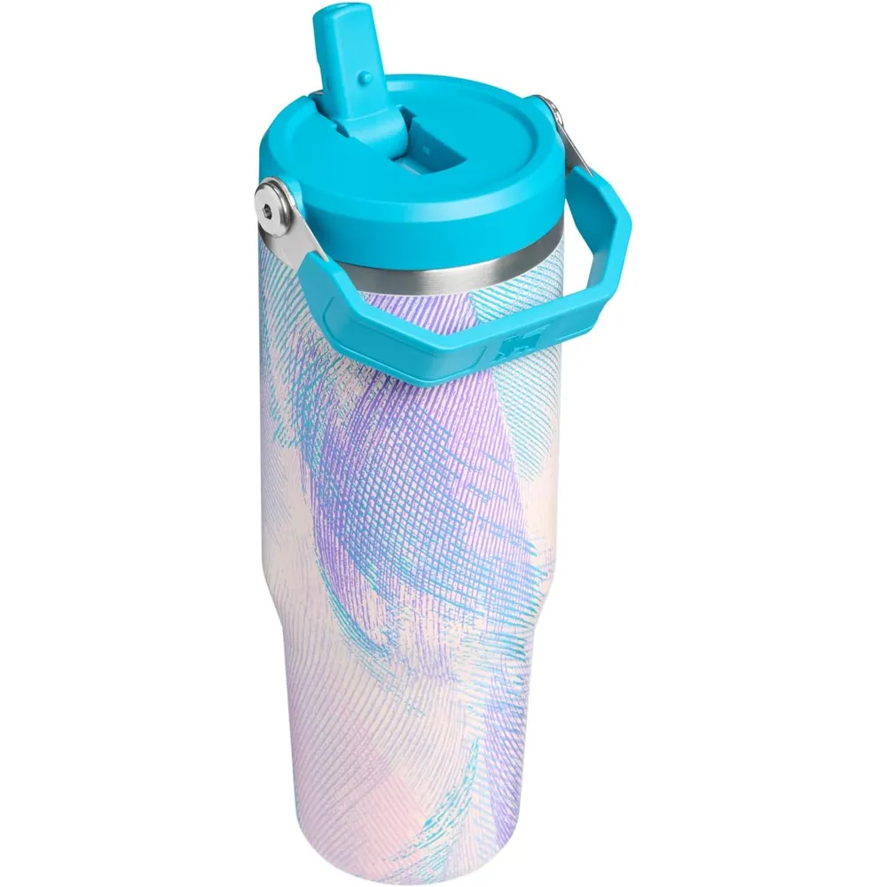 STANLEY ICEFLOW 2.0 FLIP STRAW TOMATODO CON ASA 30 OZ / 887 ML | SEA GLASS PLUME