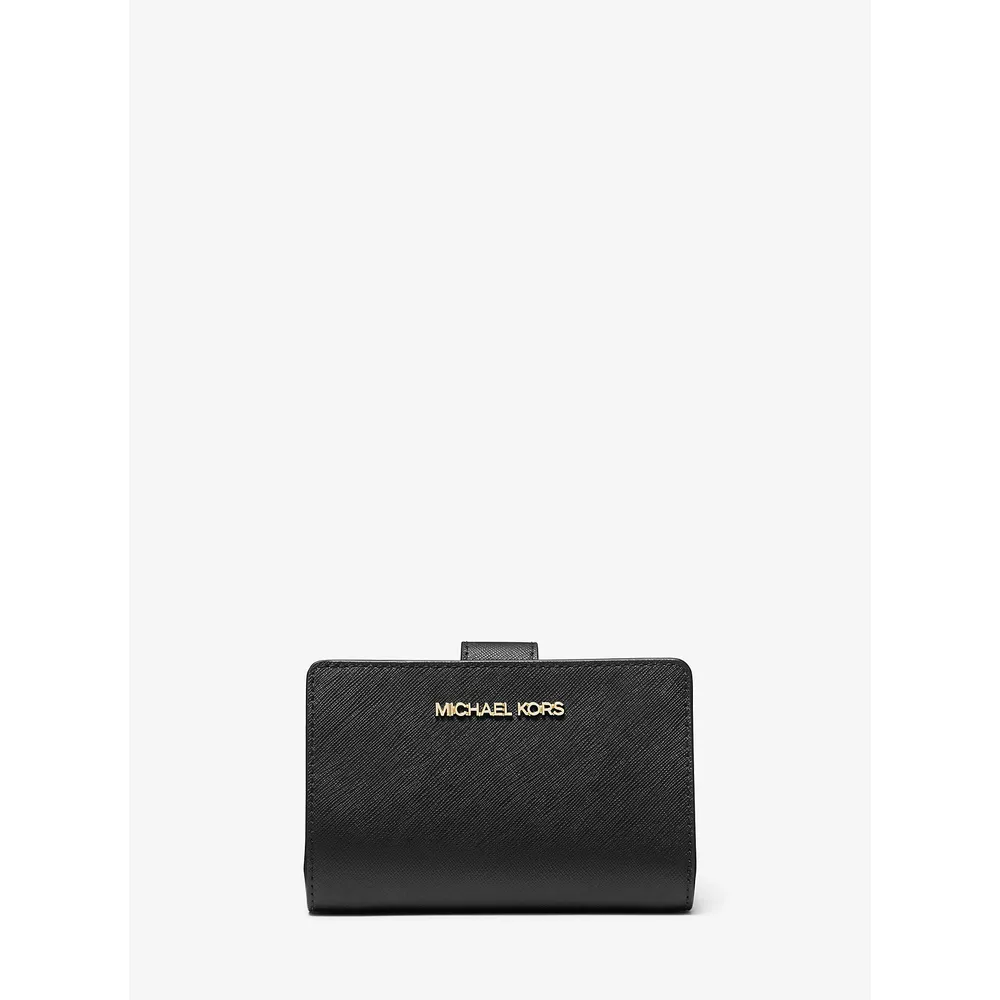 mk126230965_0_webp.webp Michael Kors Cartera mediana de piel de grano cruzado | Negro