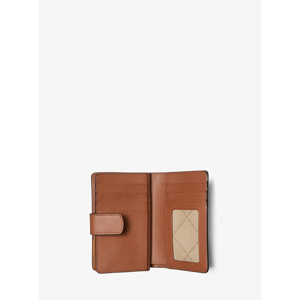 Michael Kors Cartera mediana de piel de grano cruzado | Luggage