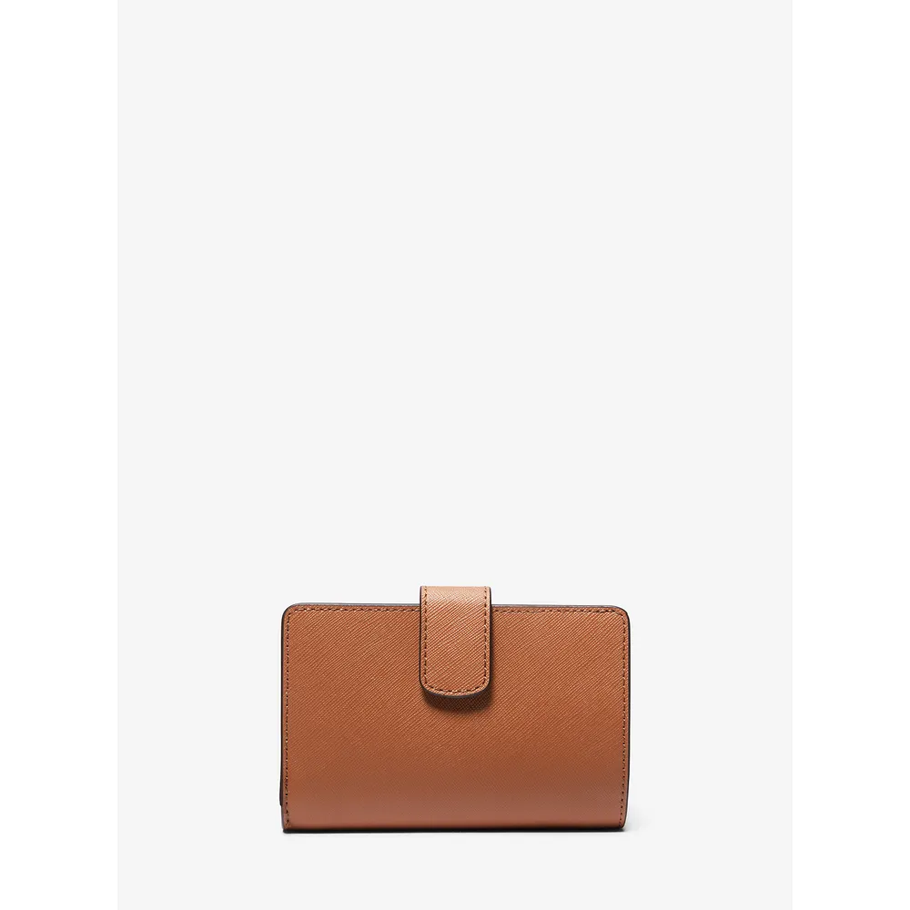Michael Kors Cartera mediana de piel de grano cruzado | Luggage