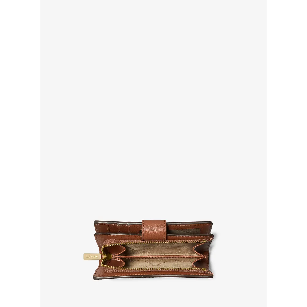 Michael Kors Cartera mediana de piel de grano cruzado | Luggage