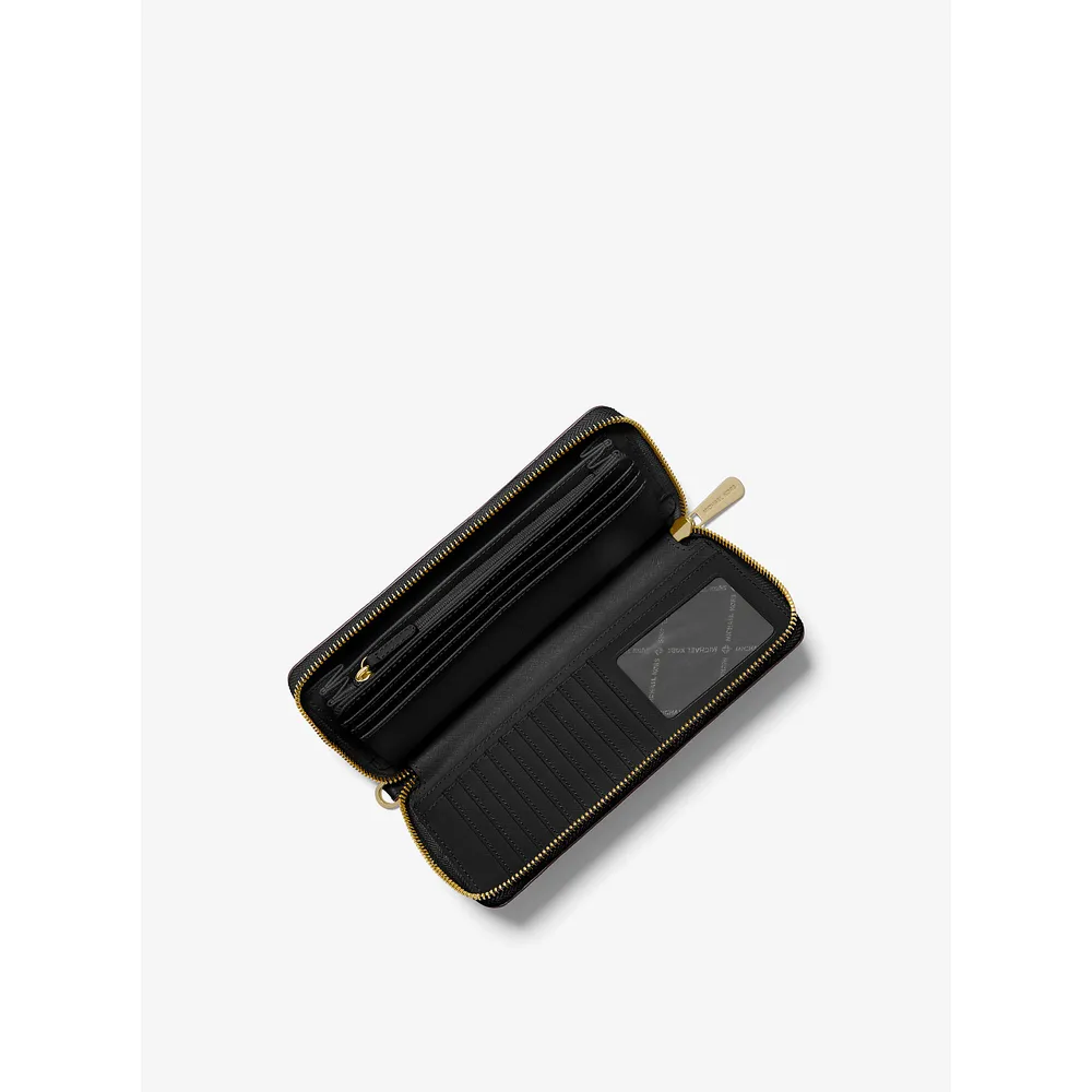 Michael Kors Bolso de mano grande Jet Set Travel de piel granulada | Negro