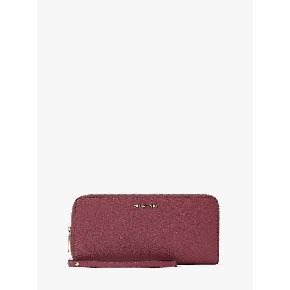 Michael Kors Bolso de mano grande Jet Set Travel de piel granulada | Cereza