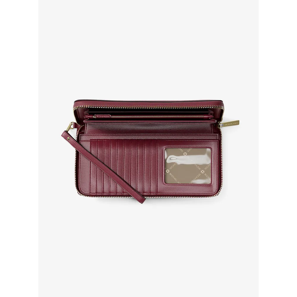Michael Kors Bolso de mano grande Jet Set Travel de piel granulada | Cereza