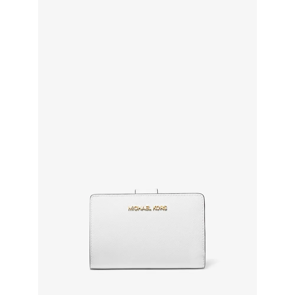 Michael Kors Cartera mediana de piel de grano cruzado | Optic White