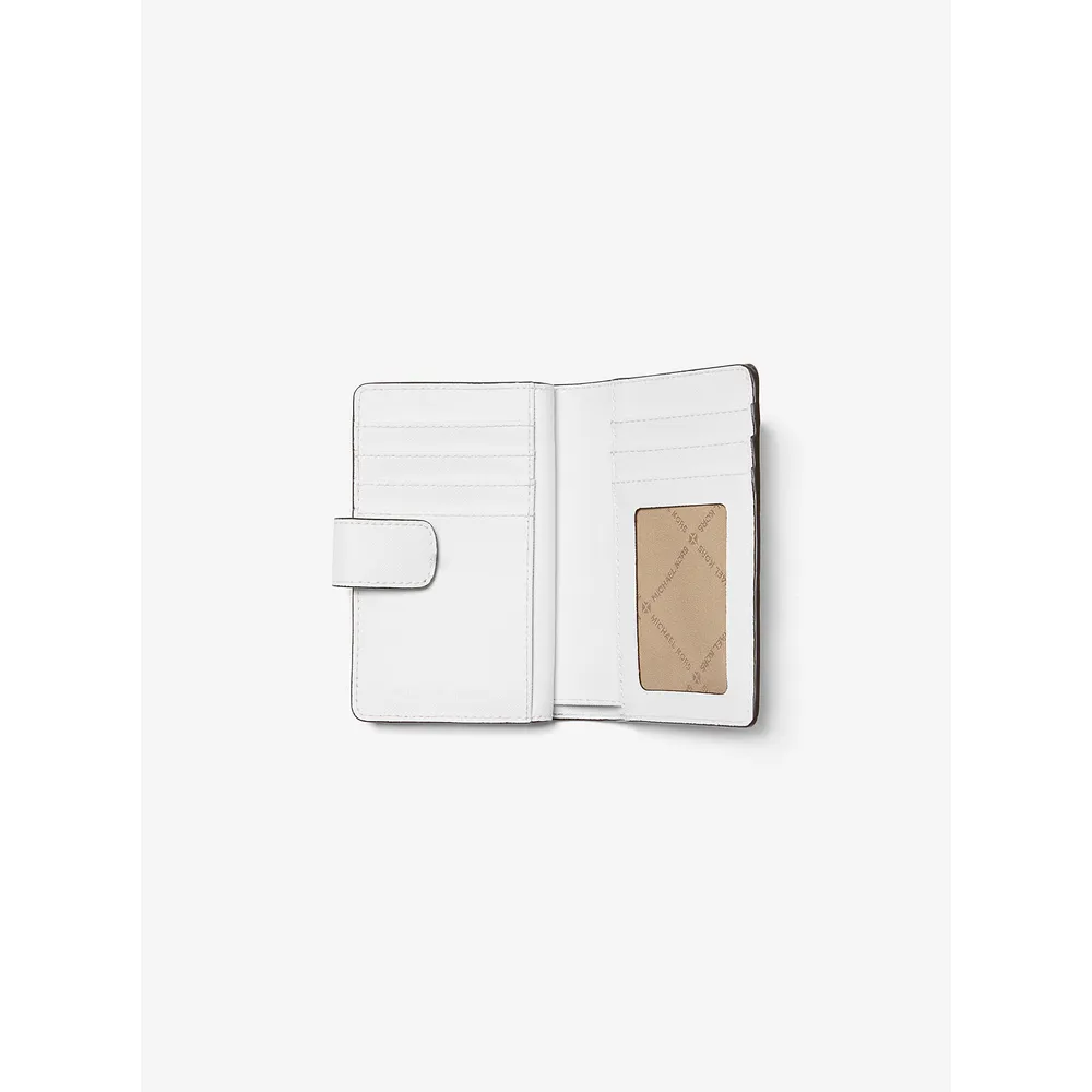 Michael Kors Cartera mediana de piel de grano cruzado | Optic White
