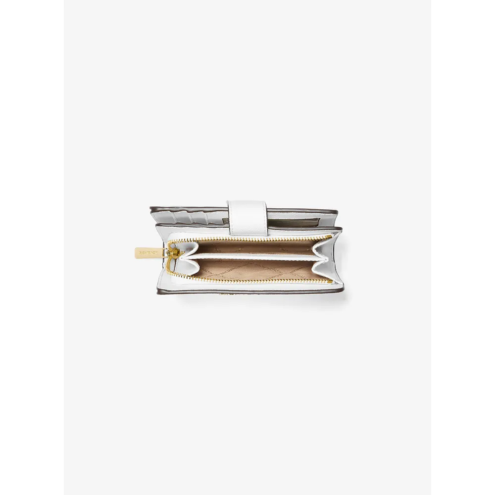 Michael Kors Cartera mediana de piel de grano cruzado | Optic White