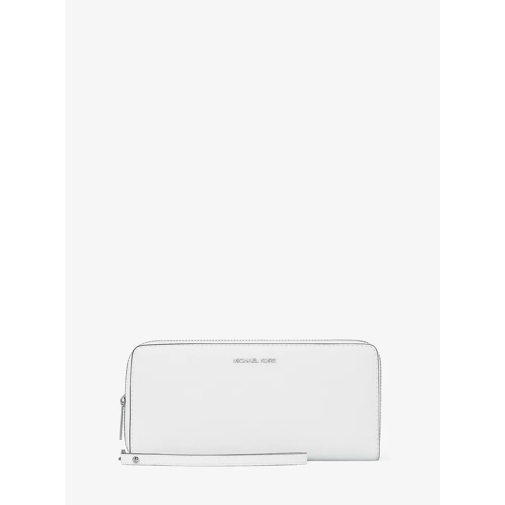 Michael Kors Cartera continental grande de piel granulada | Optic White