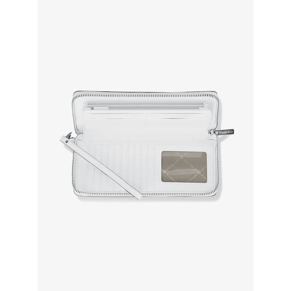 mk231712203_1_webp.webp Michael Kors Cartera continental grande de piel granulada | Optic White