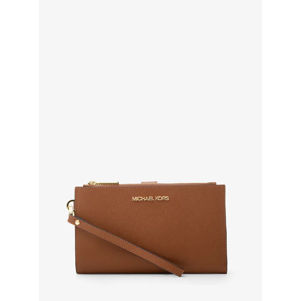 Michael Kors Cartera grande de cuero Jet Set para smartphone | Luggage