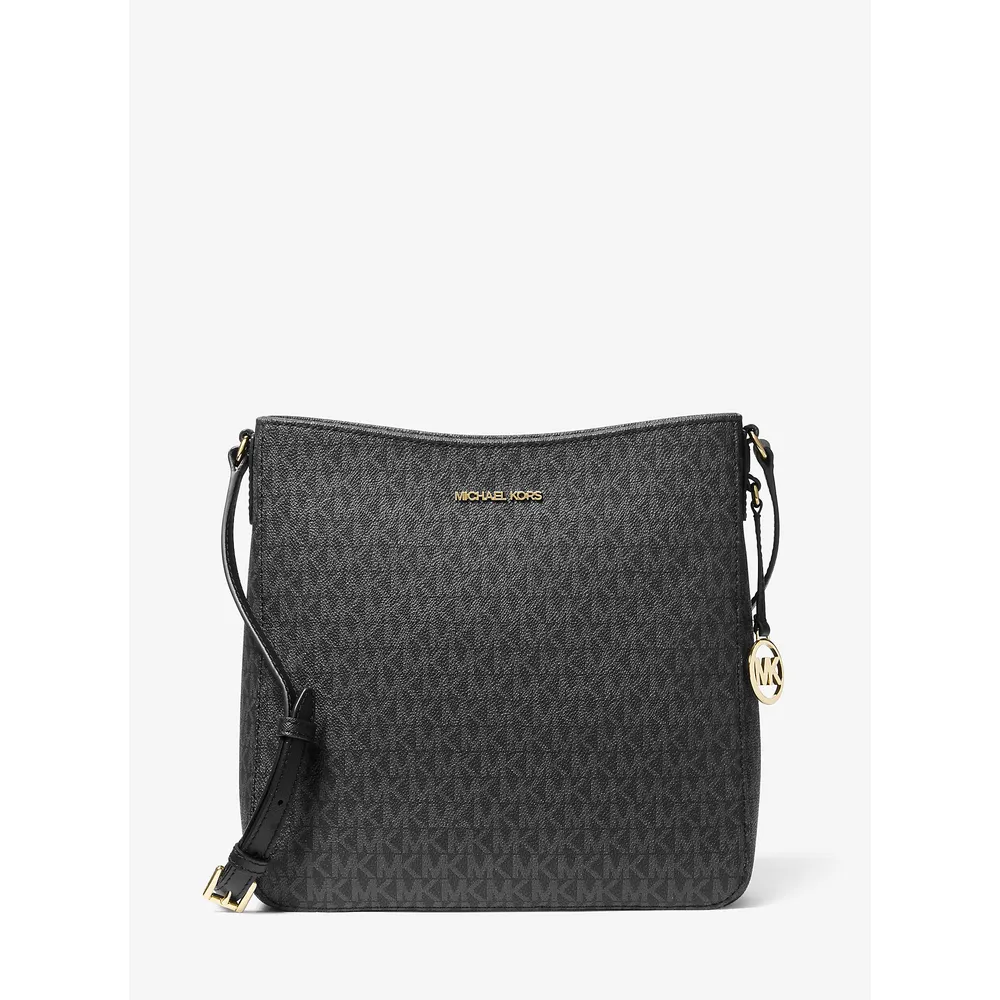 Michael Kors Bolso bandolera grande con logotipo de Jet Set Travels | Negro