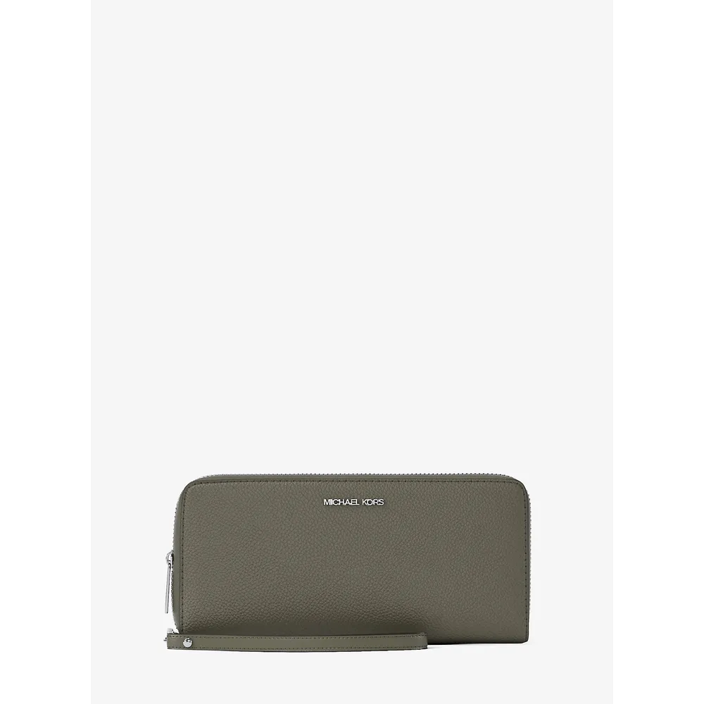 Michael Kors Cartera continental grande de piel granulada | Olive