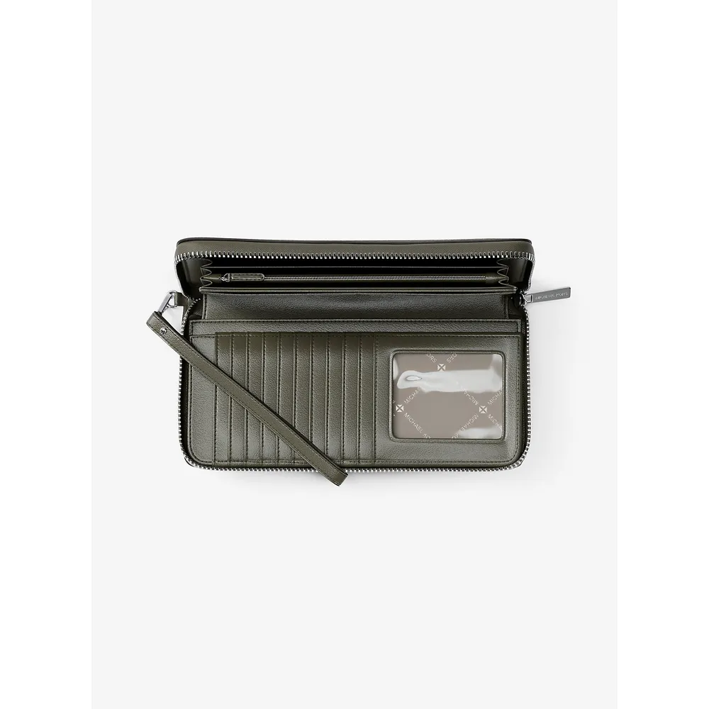 Michael Kors Cartera continental grande de piel granulada | Olive