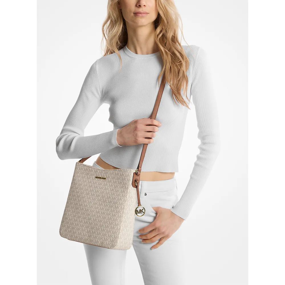 Michael Kors Bolso bandolera grande con logotipo de Jet Set Travels | Vainilla