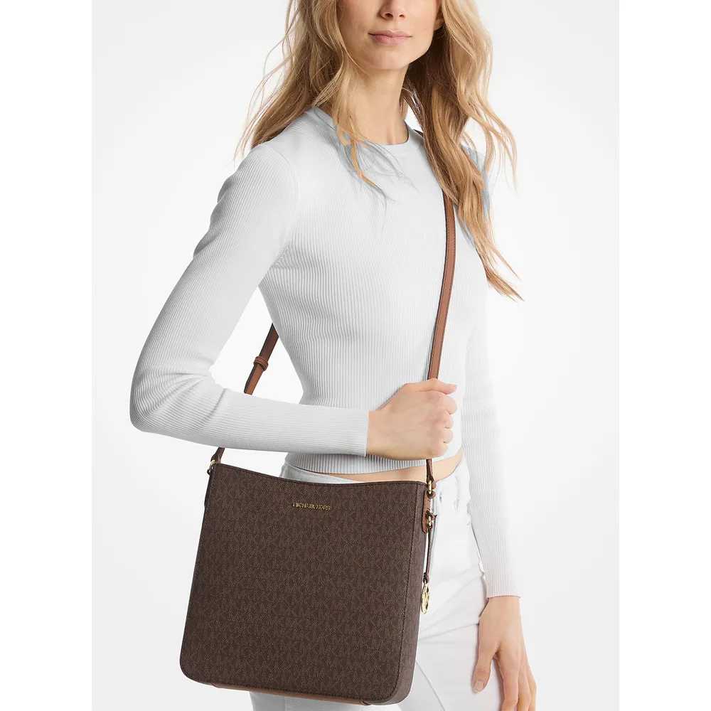 Michael Kors Bolso bandolera grande con logotipo de Jet Set Travels | Marrón