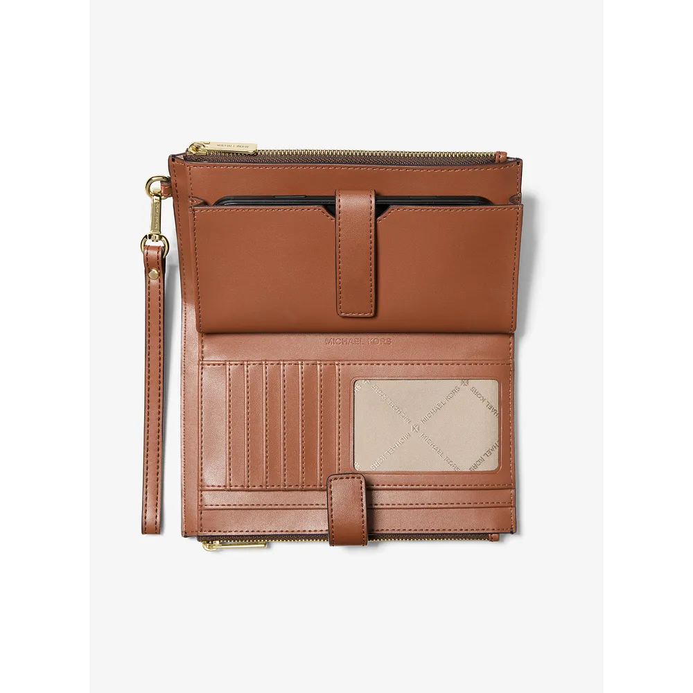 Michael Kors Cartera para smartphone Jet Set Travel Signature | Marrón