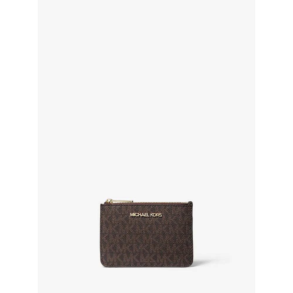 Michael Kors Monedero pequeño con logotipo de Jet Set Travel | Marrón