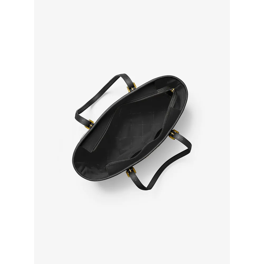 Michael Kors Bolso tote Jet Set Travel pequeño de piel saffiano | Negro