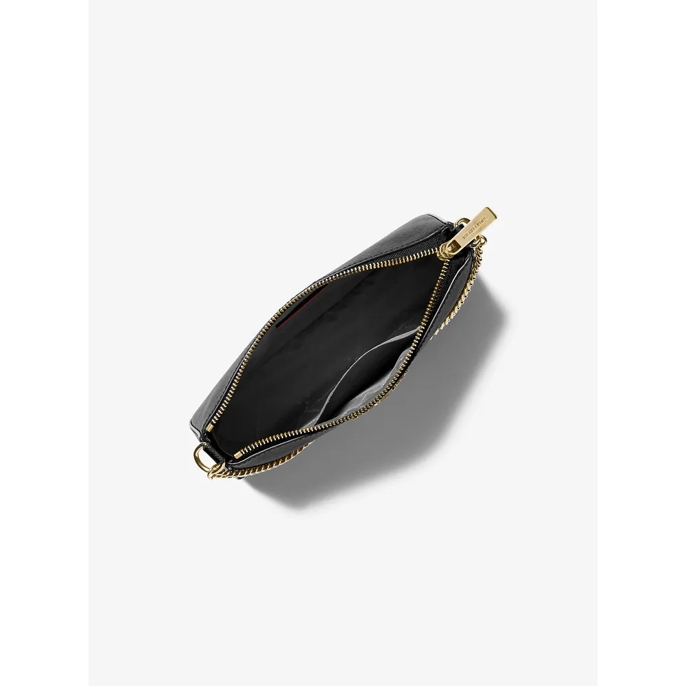 Michael Kors Bolso bandolera mediano Jet Set de piel saffianos | Negro