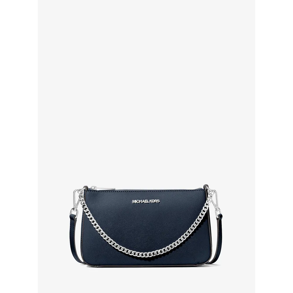 Michael Kors Bolso bandolera mediano Jet Set de piel saffiano | Navy