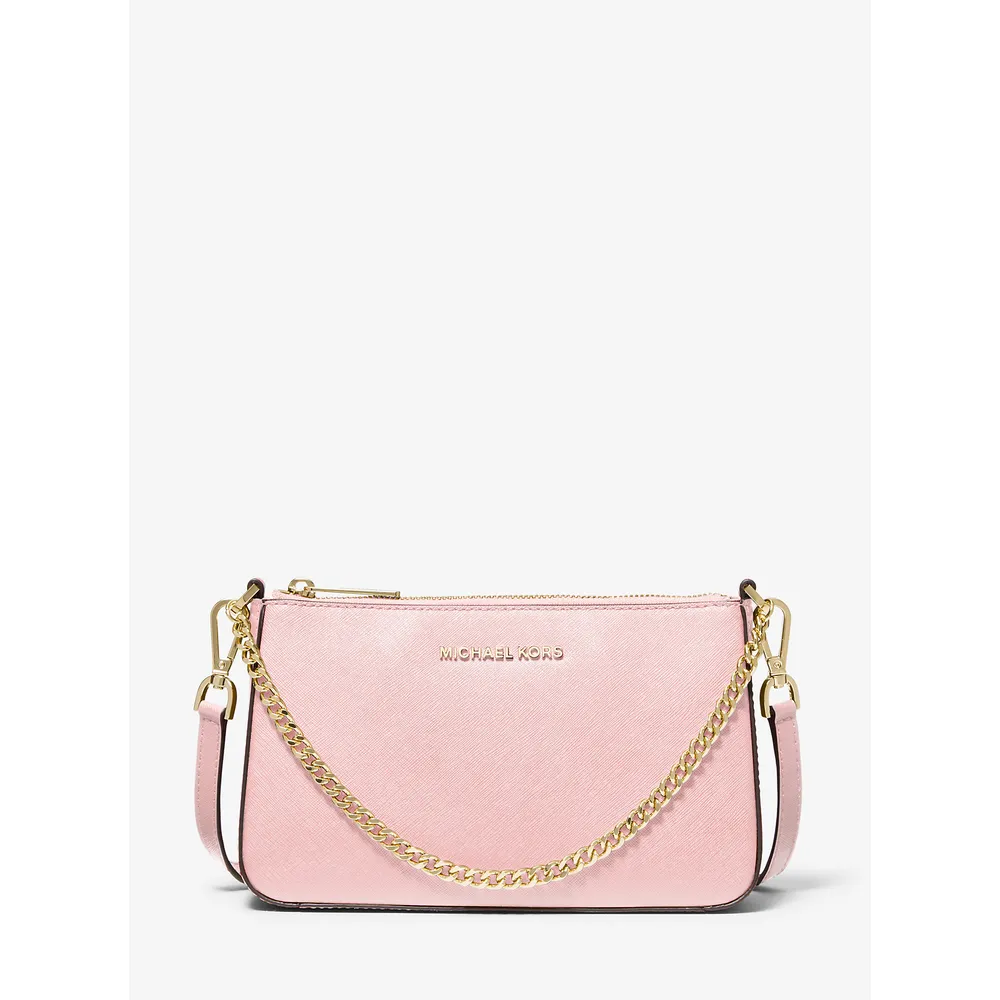 Michael Kors Bolso bandolera mediano Jet Set de piel saffiano | Powder Blush