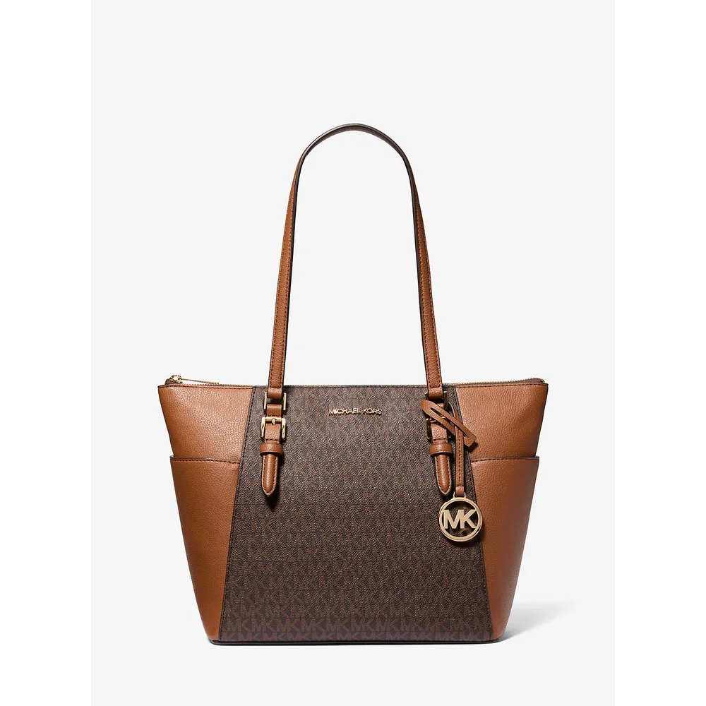Michael Kors Bolso tote Charlotte grande de cuero | Marrón