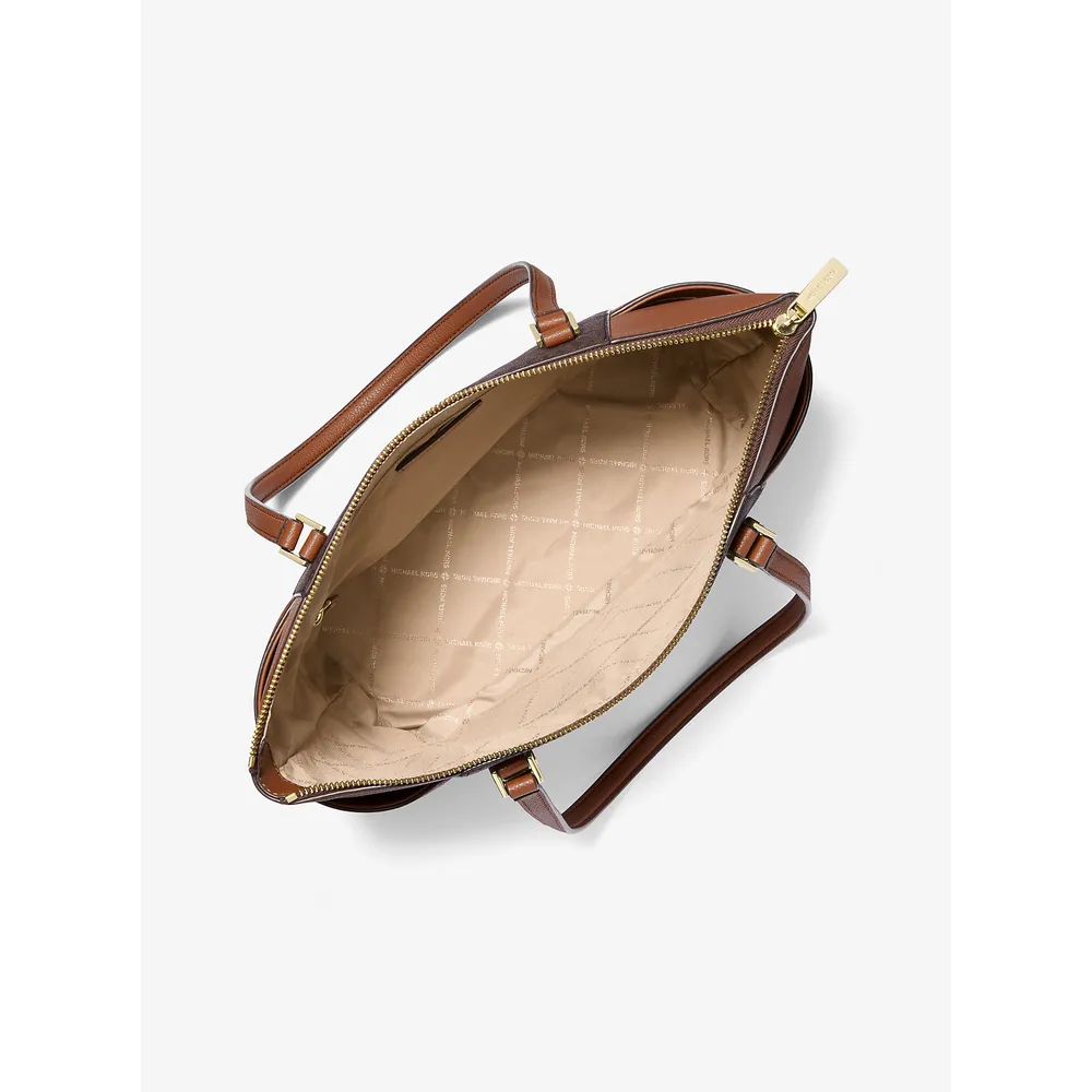Michael Kors Bolso tote Charlotte grande de cuero | Marrón