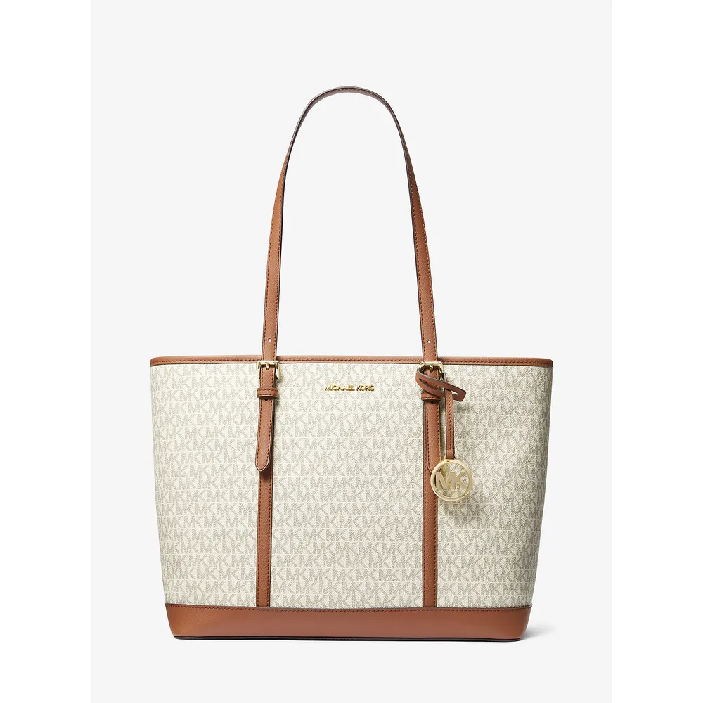 Michael Kors Bolso grande con logotipo de Jet Set Travel | Vainilla