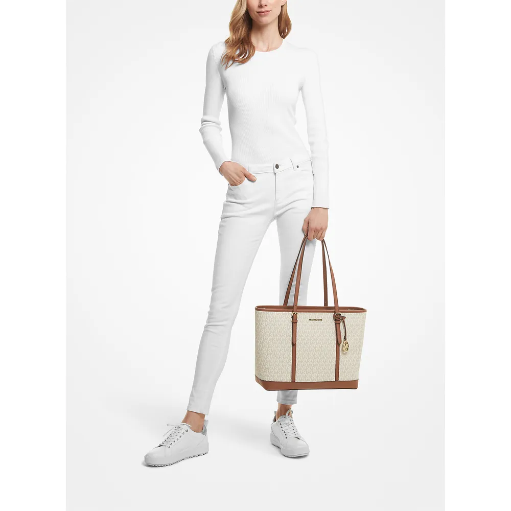 Michael Kors Bolso grande con logotipo de Jet Set Travel | Vainilla