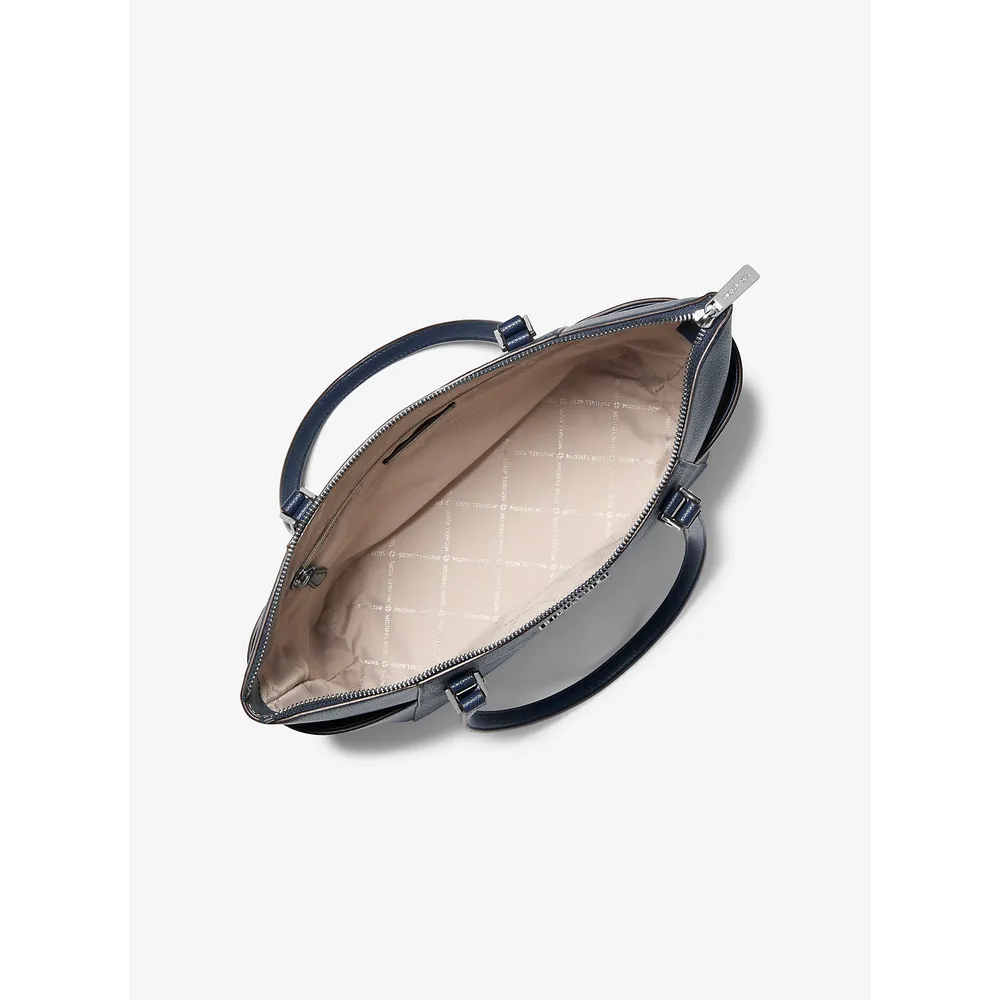 Michael Kors Bolso tote Charlotte grande de cuero | Admiral