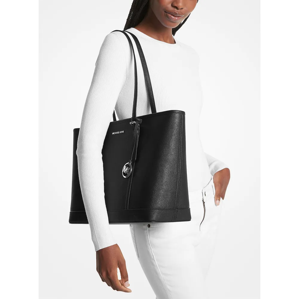 Michael Kors Bolso tote grande de piel saffiano Jet Set Travel | Negro