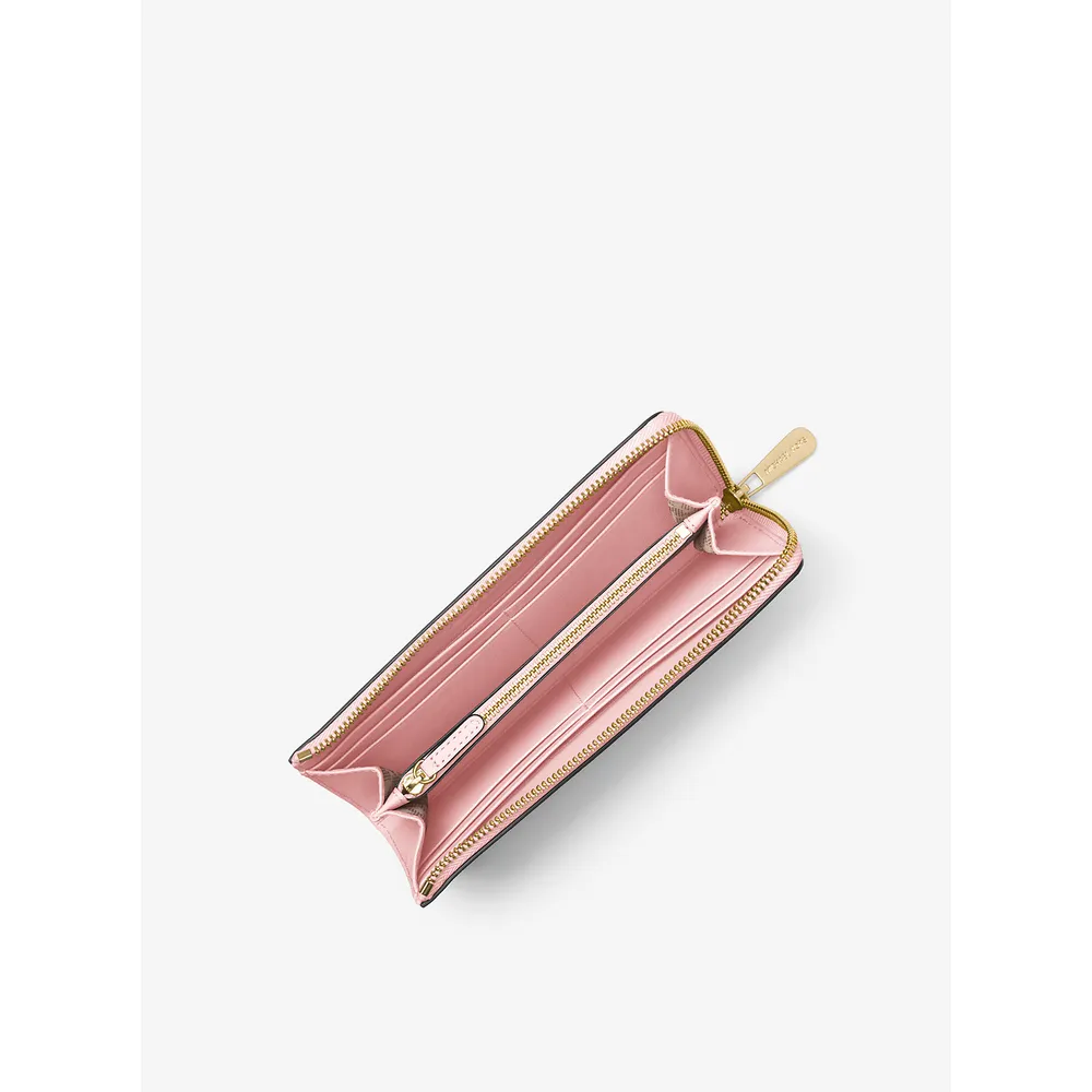 Michael Kors Cartera grande Jet Set Travel de piel saffiano | Powder Blush